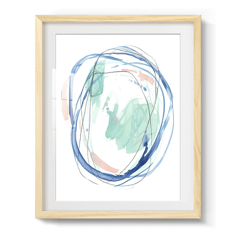 Right Round I -Framed Print, Natural, 25.5" H x 17.5" W