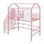Twin Metal Loft Bed With Roof-577420963
