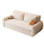 Canapé-lit causeuse 100% polyester beige-130071162