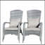Chaise de patio avec coussins (coussin gris)