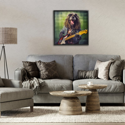 Musician Mutt Halen Framed Giclee, design by Sean Parnell
