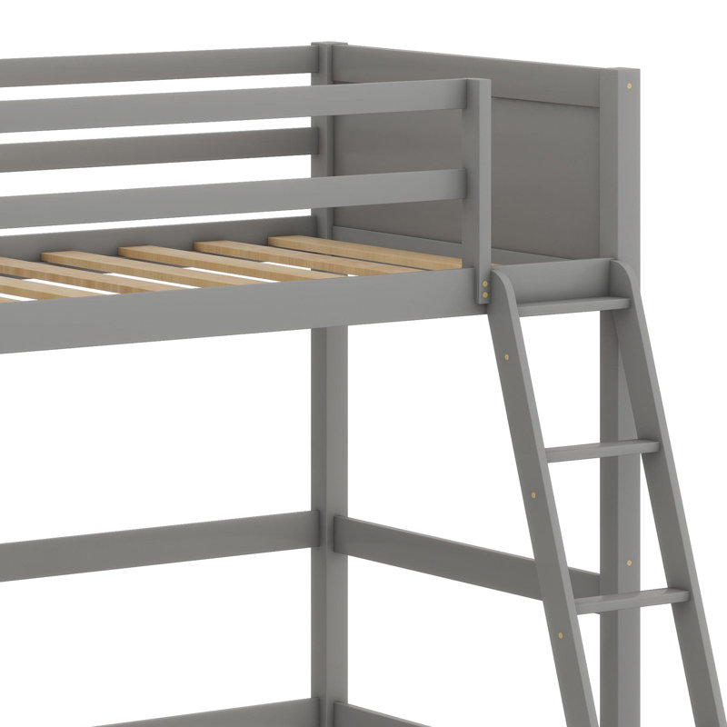 Loft Bed With Ladder, Gray