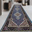 Wool Oriental Area Rug in Blue/Black/White-72450460