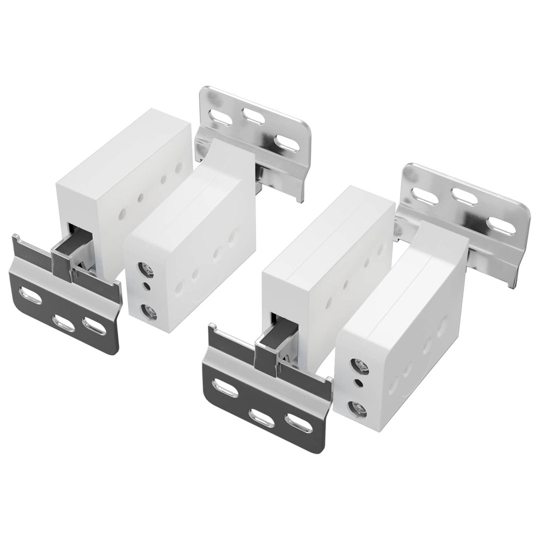 Vidaxl Cabinet Hanging Bracket White Iron And Plastic Wall Hanger Plate Mount