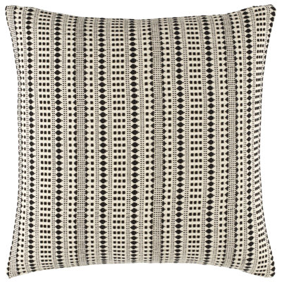 Couvre-oreiller en jacquard noir Fira