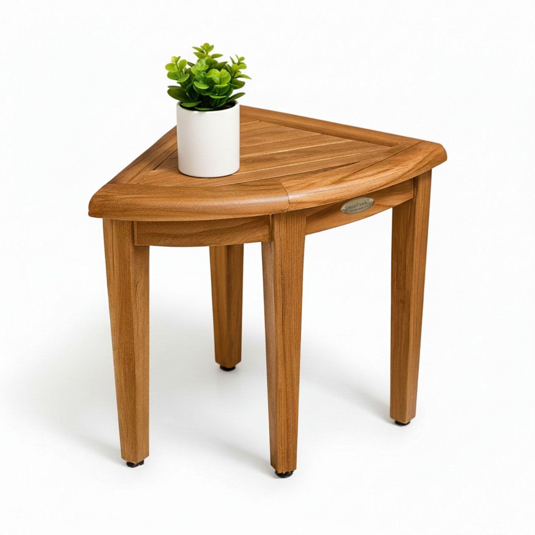 EcoDecors, Snazzy Corner. 15" W Teak Shower Bench EcoDecors