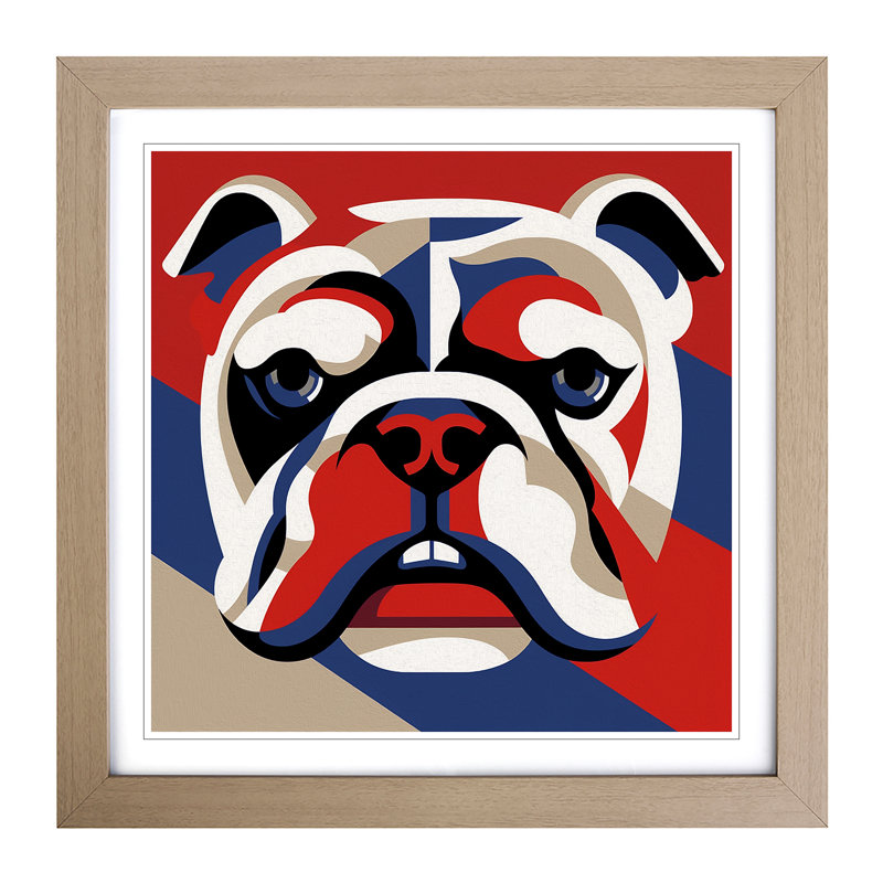 1 Piece Single Picture Frame Wall Art, Oak