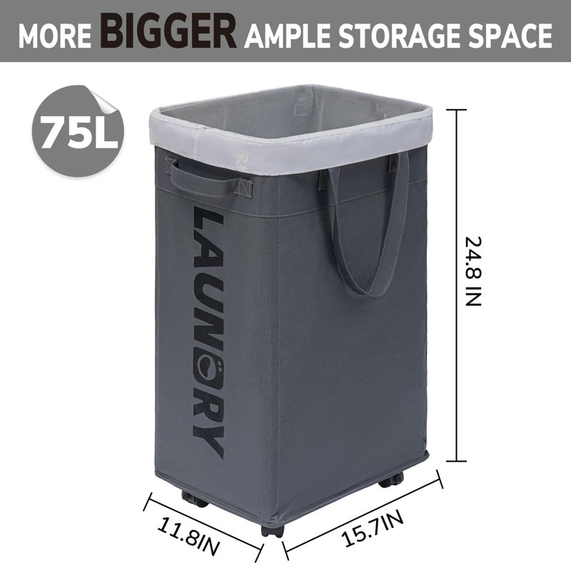 Laundry Basket With Wheels, Laundry Hamper