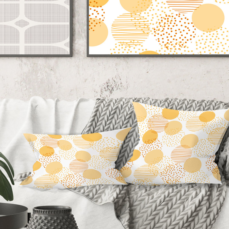 Coussin Circular Abstract Retro, 16 po x 1 po