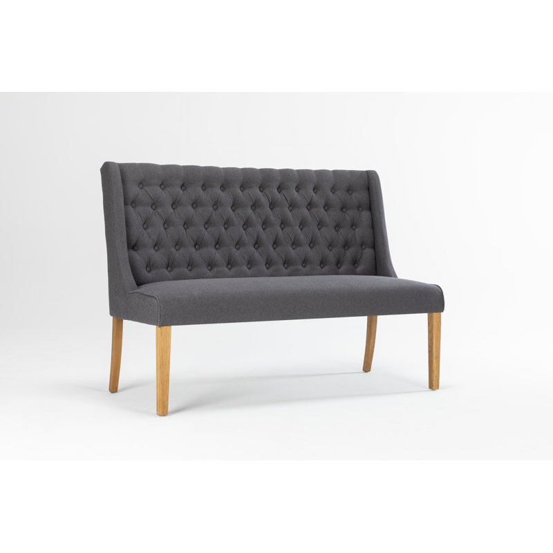 Mairead Upholstered Bench, Dark Grey, 98cm H x 140cm W x 66cm D