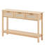 Console en rotin avec 3 tiroirs de rangement