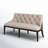 Aisja Upholstered Shelter Dining Bench - Black-85822700
