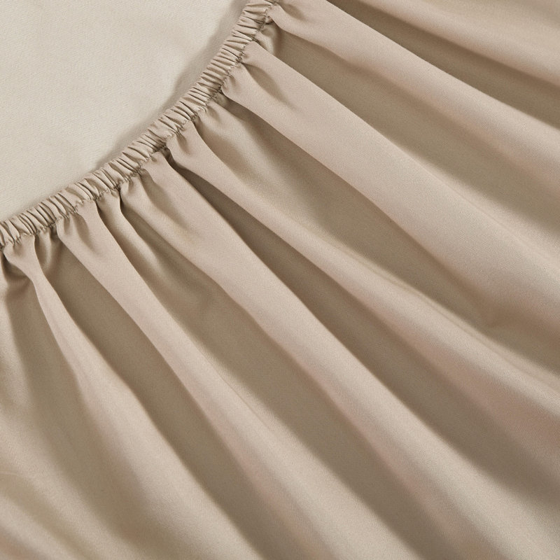 Vera Wang Tri Blend Solid Sheet Set, California King Sheet Set with 2 Pillowcases, Beige