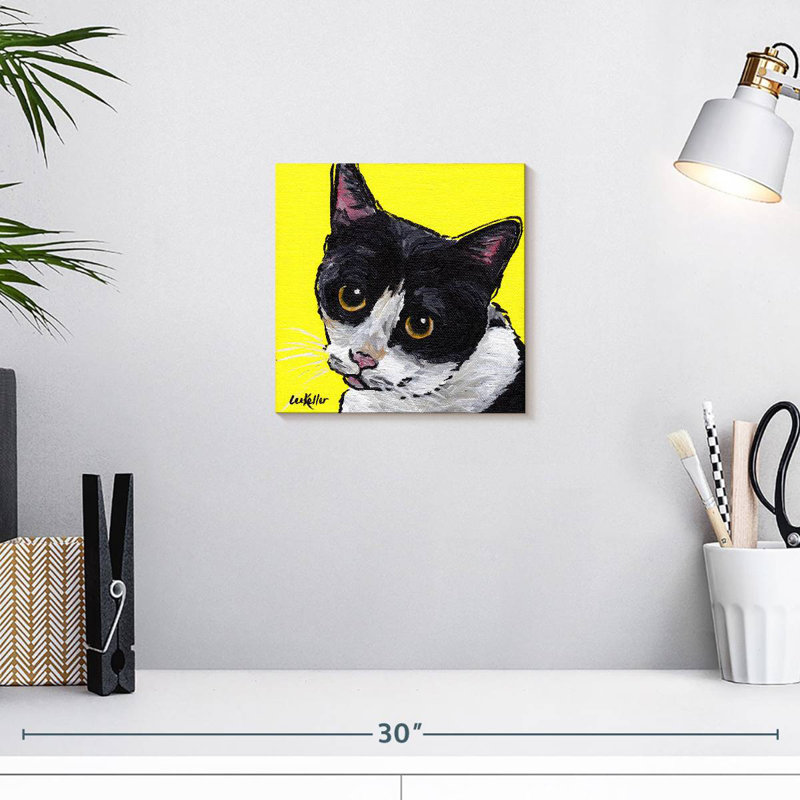 Foule chat tuxedo, H 10 po x l 10 po