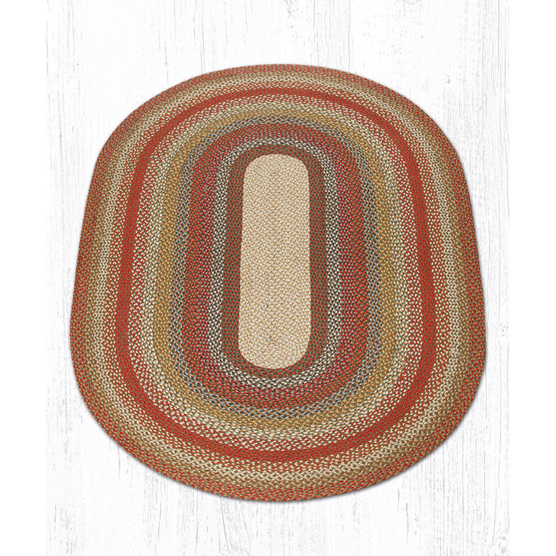  Eco-Conscious Oval Hand-Braided Jute Rugs, Oval 5' x 8'