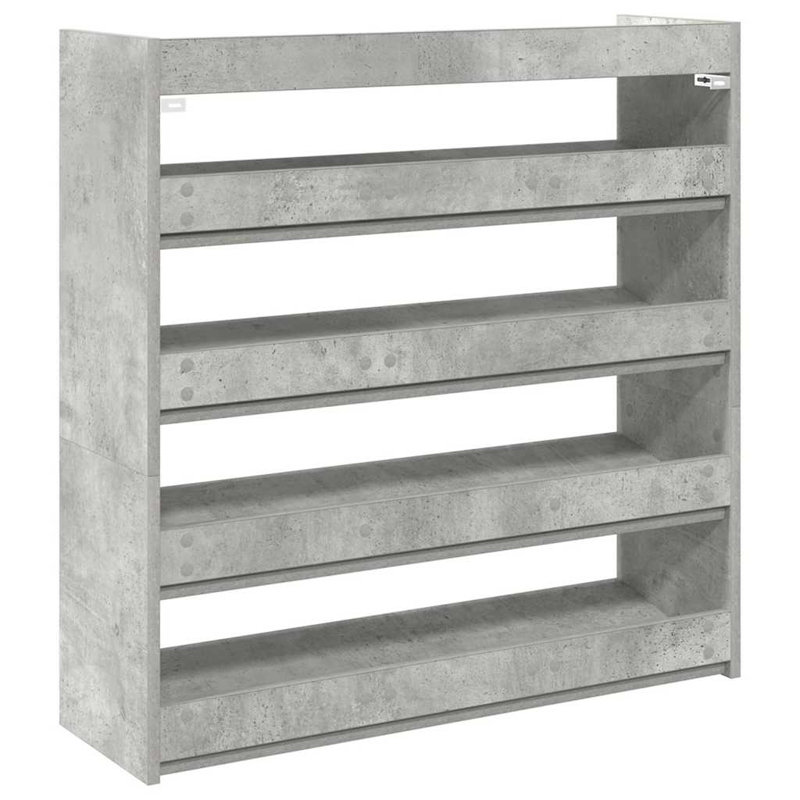 15 Pair Shoe Rack, Concrete Grey