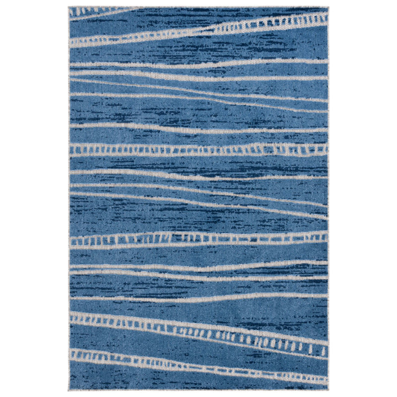 Cottage Performance Abstract Indoor/Outdoor Area Rug, Rectangle 5'3'' x 7'7''