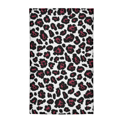 Blanc imprimé animal/noir/rouge Tapis décoratif