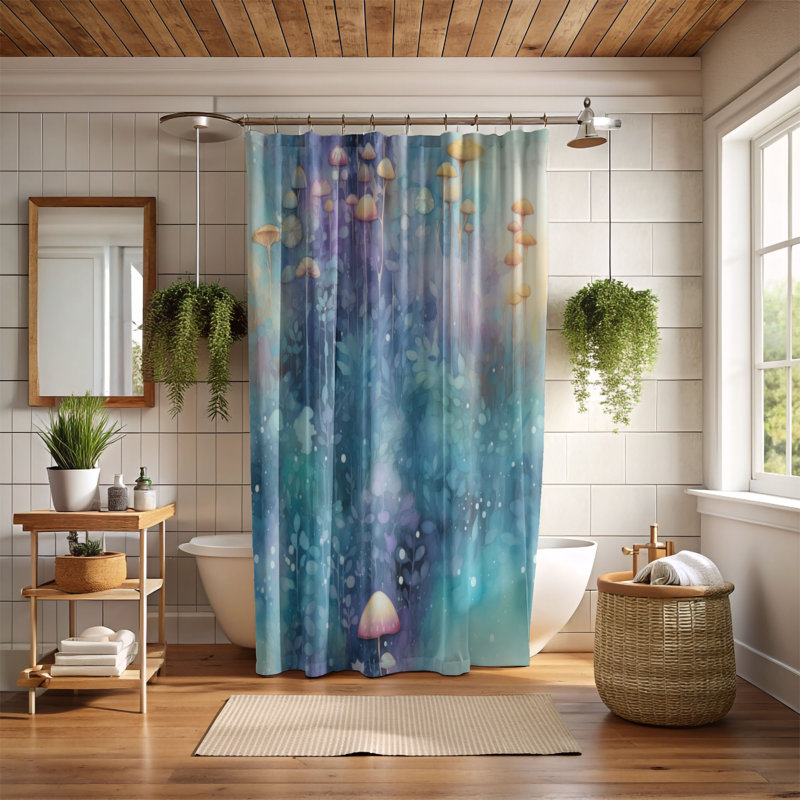 Rideau de douche Woodland Harmony - Premium, H 74 po x l 71 po
