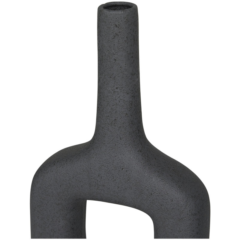 Ensemble de 2 vases de table en grès, Noir