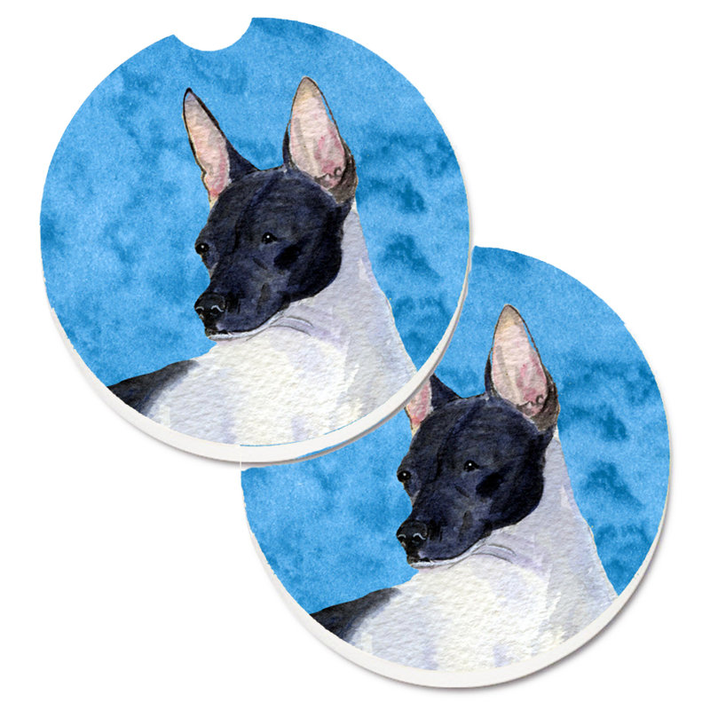 Sous-verre barbu collie voiture, Rat terrier