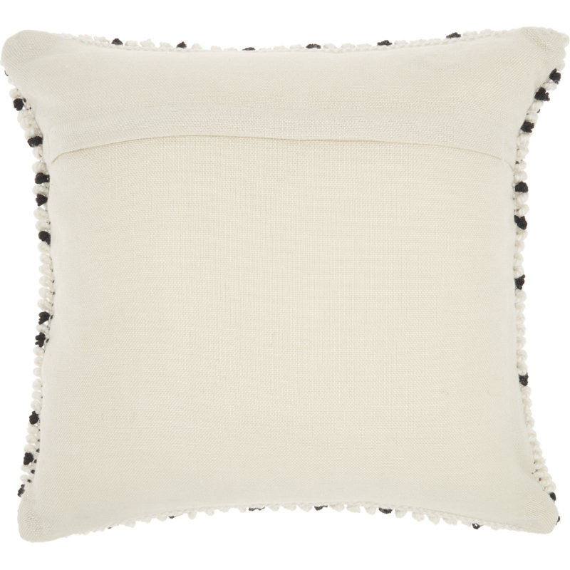  Housse de coussin carré et insert, Noir
