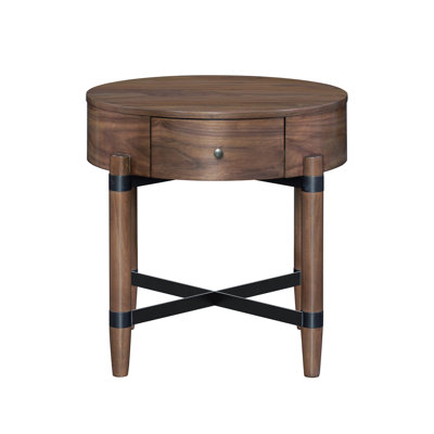 Aldiana 24" Round End Table with Drawer
