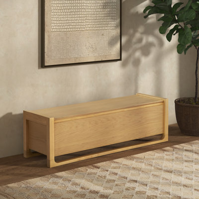 Banc de rangement en bois Tyrell