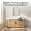 Meuble-lavabo 48 po avec rangement abondant | 11 tiroirs et 2 portes à fermeture en douceur, plateau en résine et armoire en panneau de fibres à densité moyenne, style transitionnel pour salle de bain principale-131246845