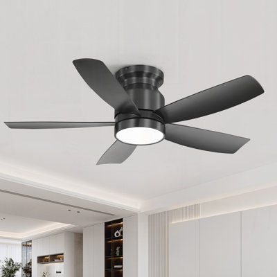 Ventilateur de plafond encastré de 42 pouces avec lumière DEL, télécommande et 5 pales en ABS
