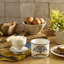 Butter Bell - The Original Butter Bell Crock, Art Nouveau, blanc avec bandes bleues