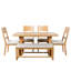 Ensemble de salle à manger 6 pièces avec plateau de table extensible-130911451-130911453