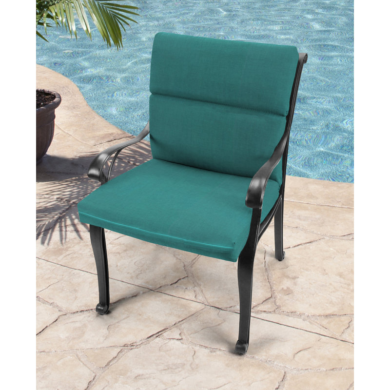Outdoor 4 " Lounge Chair Seat / Back Cushion, Turquoise
