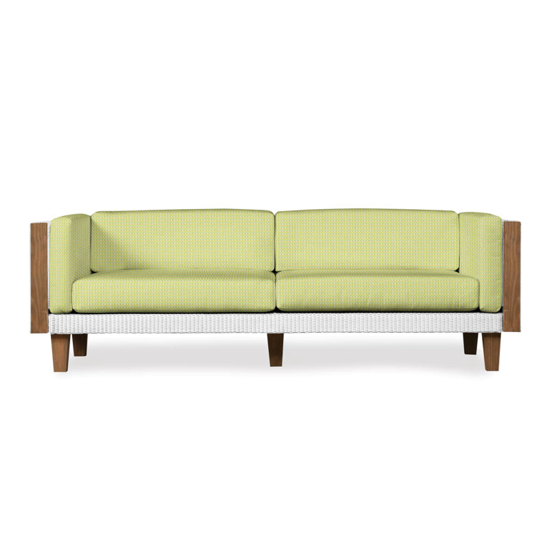 Catalina Outdoor 3 - Seat Patio Sofa, White, Serena Floral Meadow