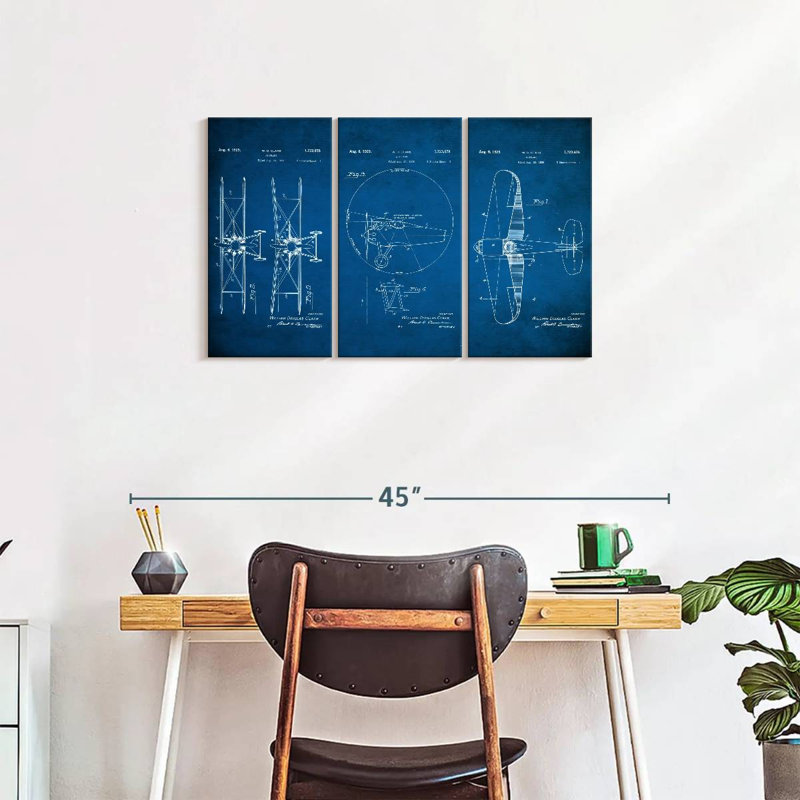 Avion, impression sur toile, H 33 po x l 20 po x P 1,25 po