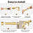 Lachina Arnel 1 Inch Window Curtain Rod with Aluminium Finials, Adjustable Heavy Duty Modern Drapery Pole for Outdoor/Indoor-1412087196-1472476171