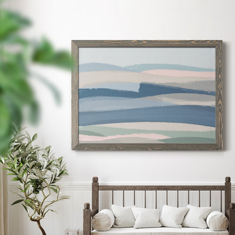 " Rolling Waters " Painting Print, 37.5" H x 27.5" W x 1.5" D, Gray