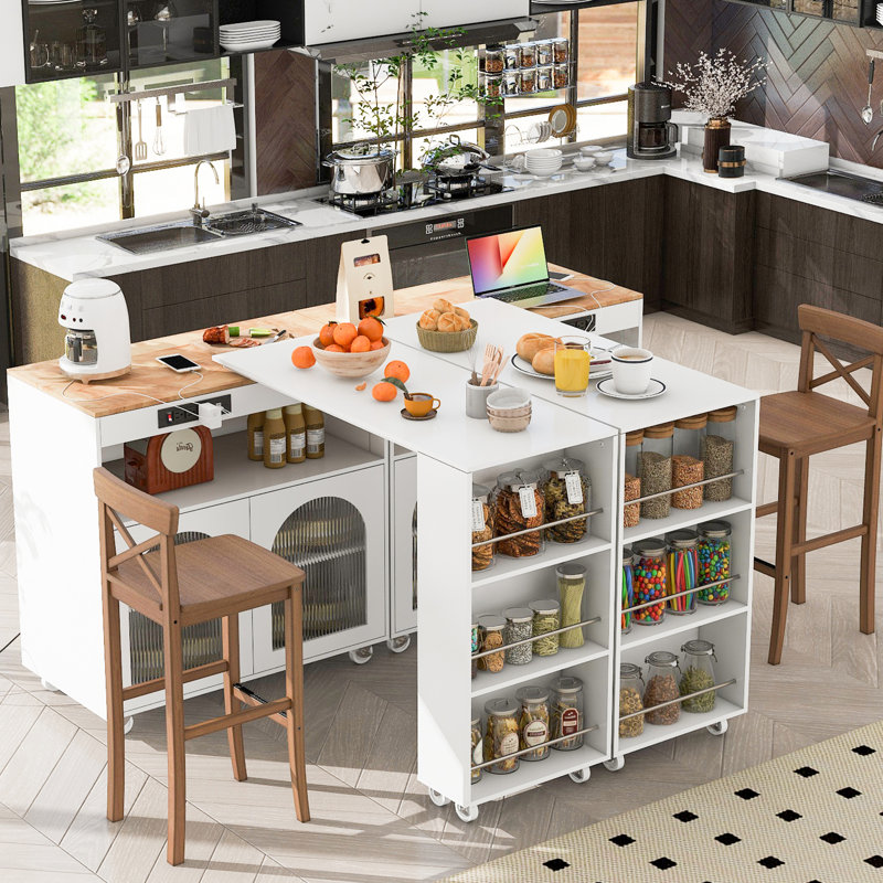 30.73 " W Kitchen Island Set