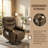 Power Lift Recliner Chair For Elderly With Heated Vibration Massage, Electric Lift Chair With Assist Function, Cup Holders, Side Pockets, Remote Control Reclining Chair For Living Room-826793413