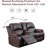 68" Premium Vegan Leather Reclining Living Room Loveseat With Middle Console And Cup Holders-2011895539