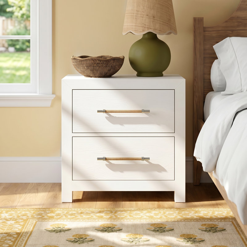Lana 26'' W Solid Wood Nightstand, White