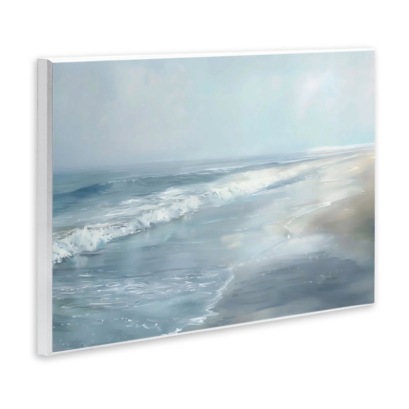 Plaque murale Foggy Faded Coastline, design par LSR Design Studio, H 10 po x l 15 po