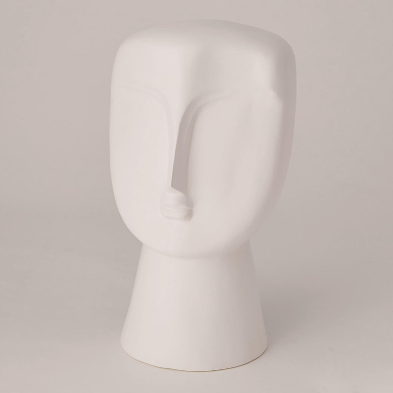 Matte Modernist Bust, Matte White
