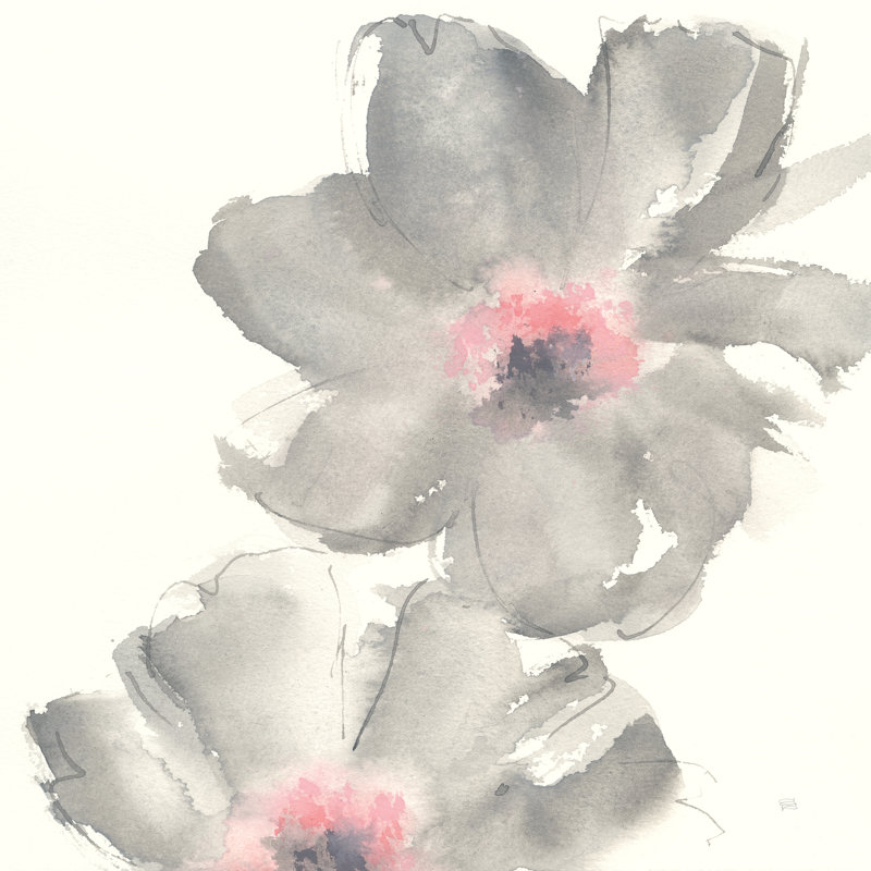 Grey Blush Cosmos II by Chris Paschke - Wrapped Canvas Painting, 30cm H x 30cm W x 3.8cm D