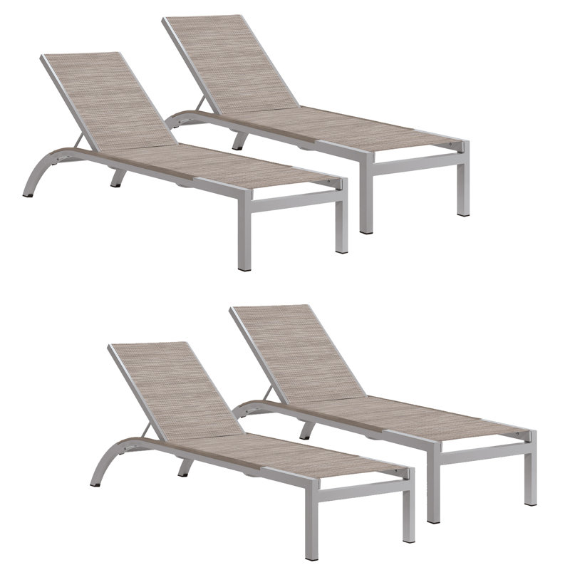 Argento Outdoor Chaise Lounge, Bellows
