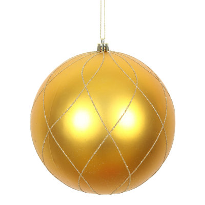 Ornement boule 6 po mat et scintillant