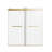 56-60*76 INCH Double Sliding Frameless Soft-Close Shower Door With Premium (8Mm)Thick Tampered Glass And Easy-Cleaning Coating In Brushed Gold