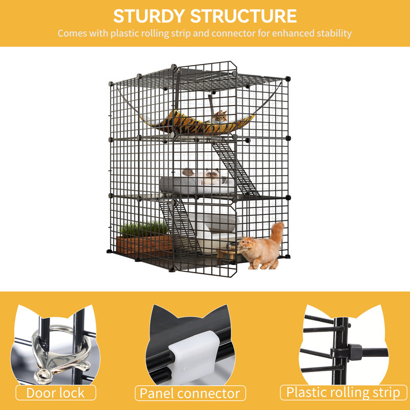 Gracilyn Portable Cat Playpen