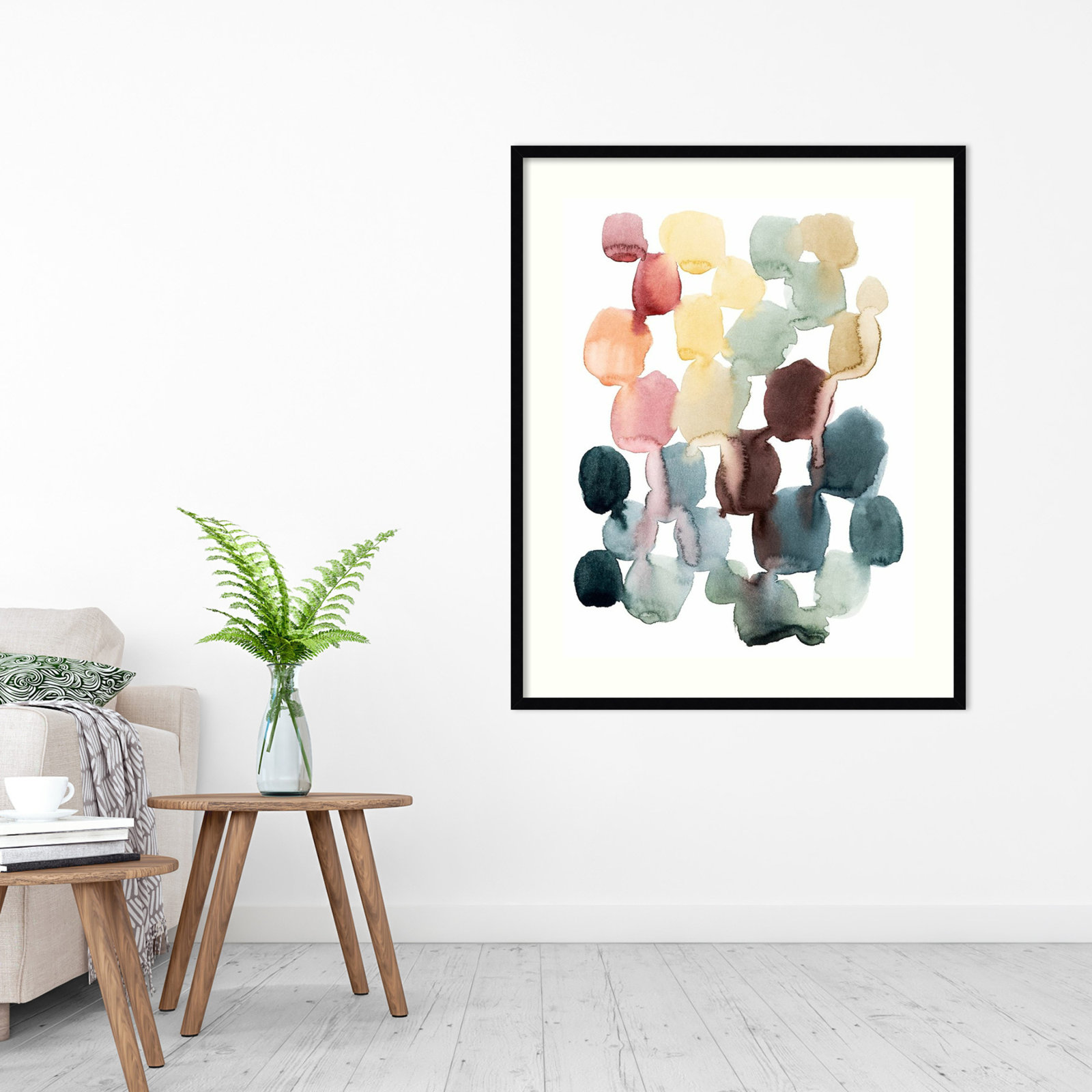 Desert Stones II by Grace Popp, Black Framed Paper, 41" H x 33" W