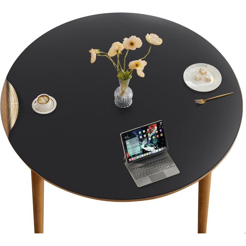Round Table Mat - Cork Leather Placemats - Suitable As Side Dining Coffee Table Cover - Can Be Cut To Fit